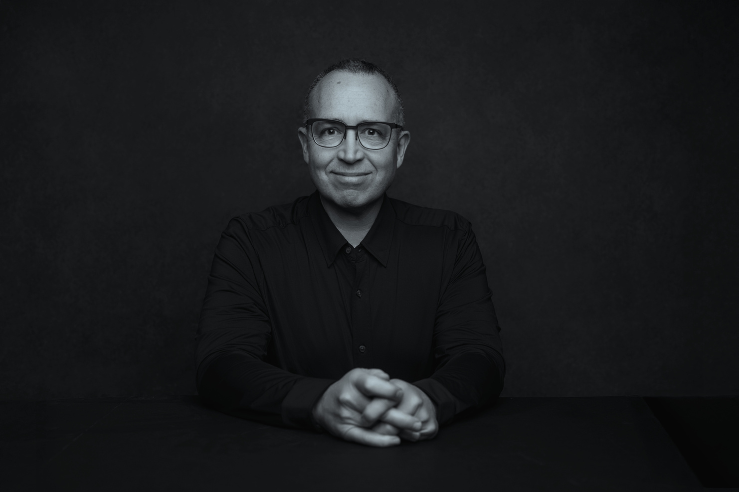 Jack Sorrin in a monochrome portrait